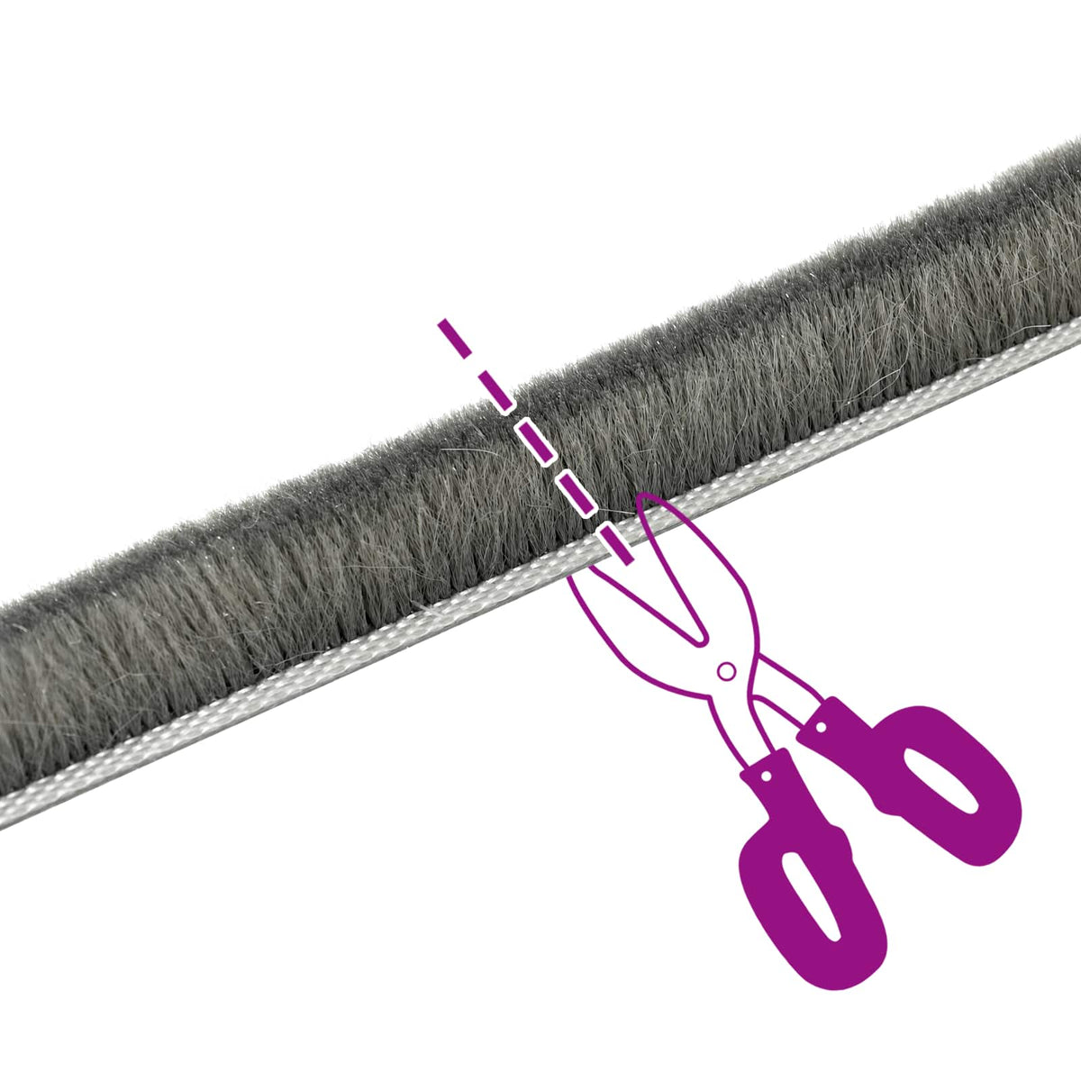 vidaXL Self-Adhesive Door Brush Seal 10 m PP Grey
