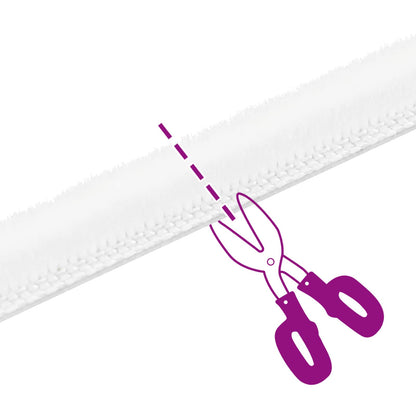 vidaXL Self-Adhesive Door Brush Seal 25 m PP White