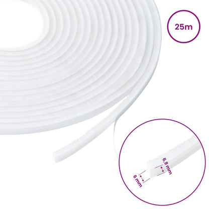 vidaXL Self-Adhesive Door Brush Seal 25 m PP White