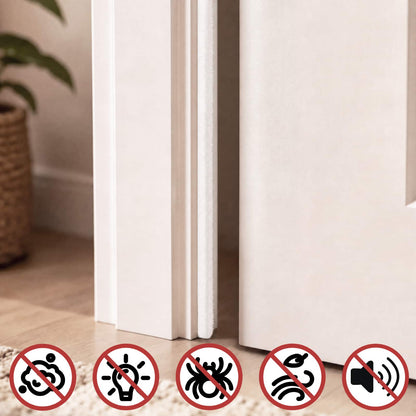vidaXL Self-Adhesive Door Brush Seal 25 m PP White