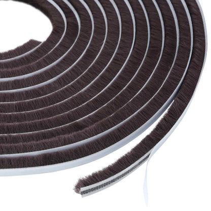 vidaXL Self-Adhesive Door Brush Seal 25 m PP Brown