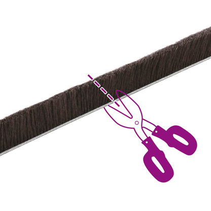 vidaXL Self-Adhesive Door Brush Seal 25 m PP Brown