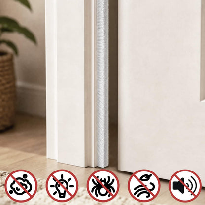 vidaXL Self-Adhesive Door Brush Seal 25 m PP White