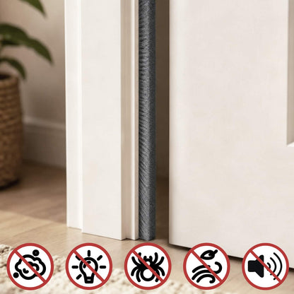 vidaXL Self-Adhesive Door Brush Seal 25 m PP Grey