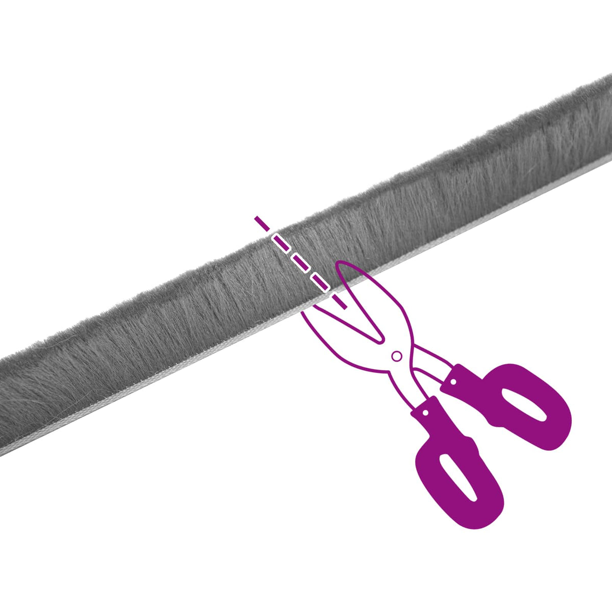 vidaXL Self-Adhesive Door Brush Seal 25 m PP Grey