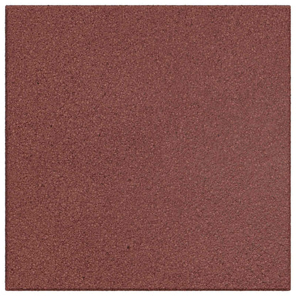vidaXL Fall Protection Tiles 12 pcs Red 50 x 50 cm Rubber