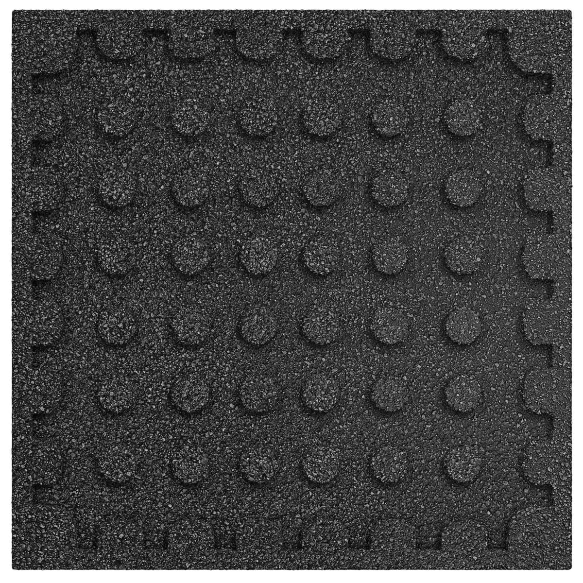 vidaXL Fall Protection Tiles 12 pcs Black 50 x 50 cm Rubber