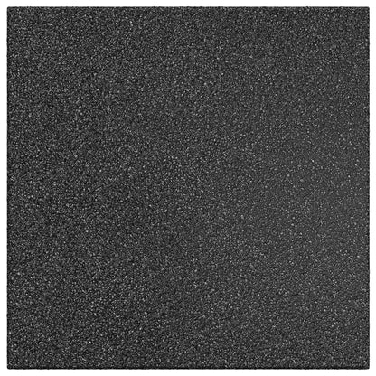 vidaXL Fall Protection Tiles 12 pcs Black 50 x 50 cm Rubber