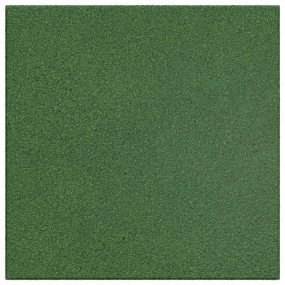 vidaXL Fall Protection Tiles 18 pcs Green 50 x 50 cm Rubber