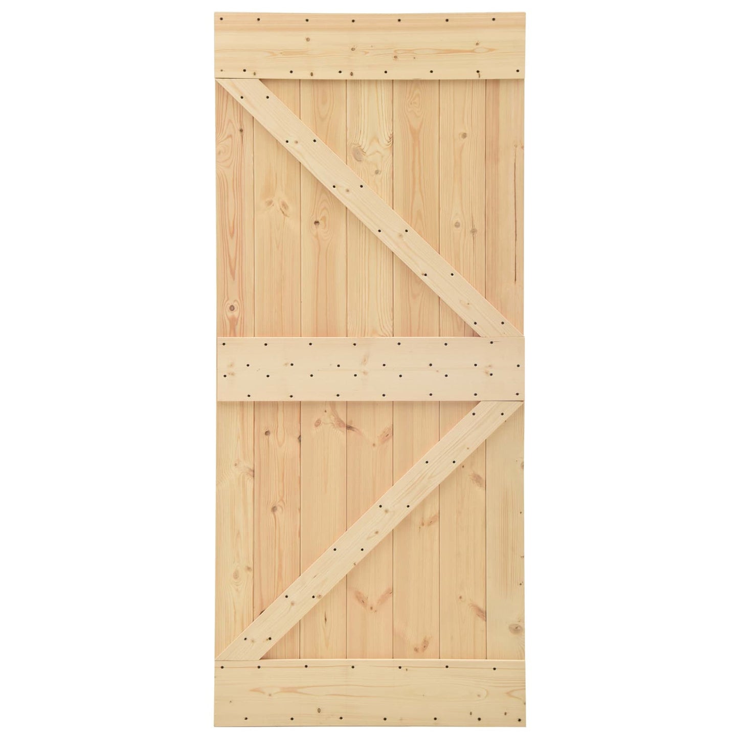 vidaXL Sliding Door 2 pcs Natural and Black Solid Pine Wood
