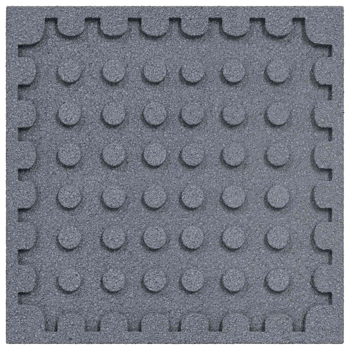 vidaXL Fall Protection Tiles 18 pcs Grey 50 x 50 cm Rubber