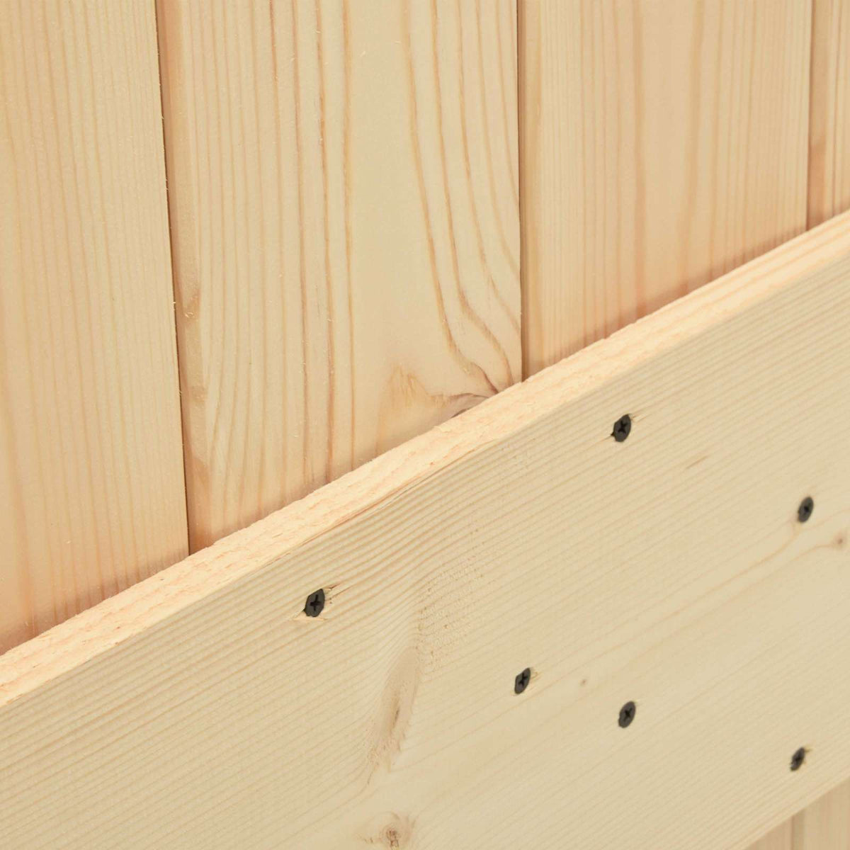 vidaXL Sliding Door Natural and White 100 x 210 cm Solid Pine Wood