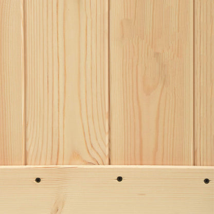 vidaXL Sliding Door Natural and White 90 x 210 cm Solid Pine Wood