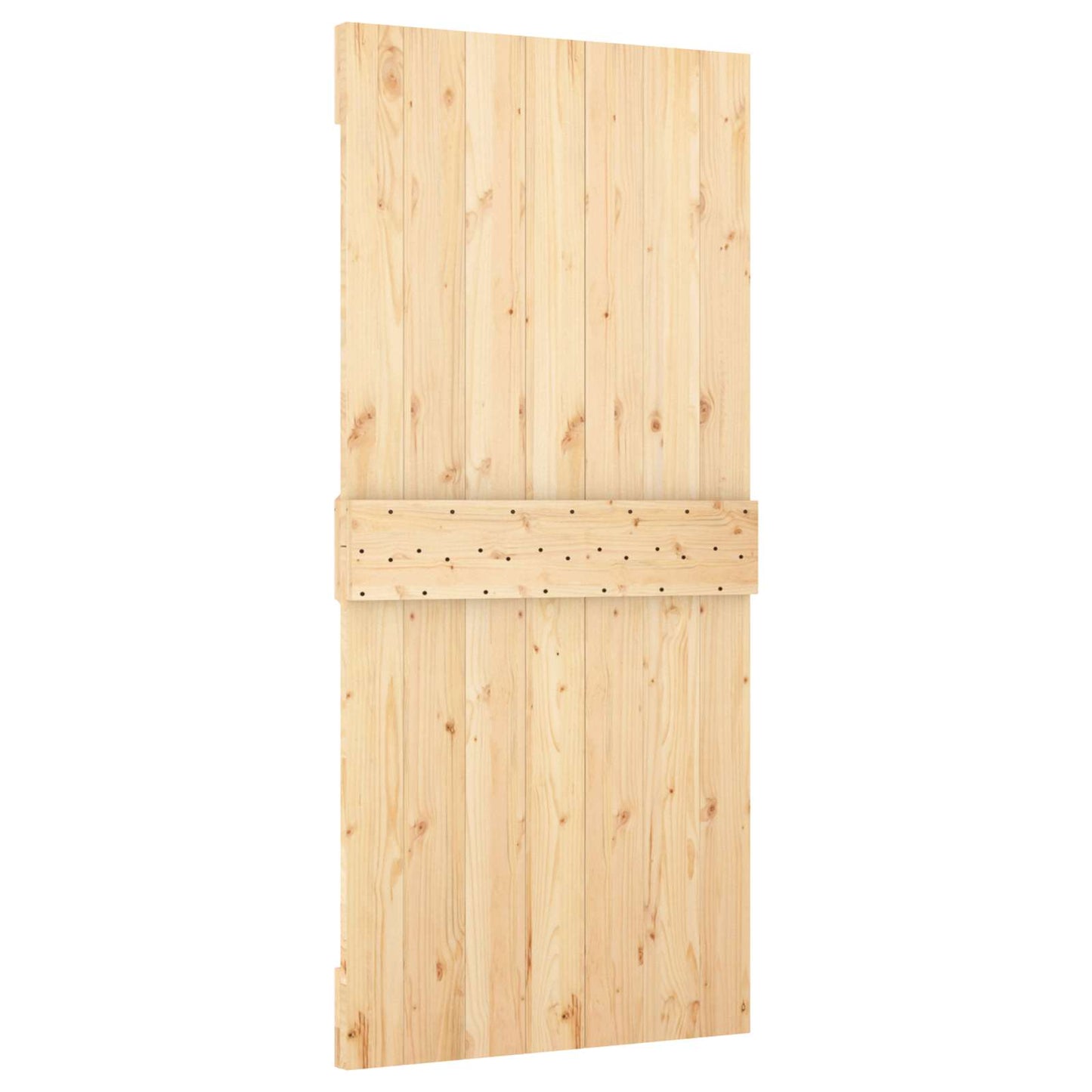 vidaXL Sliding Door 95 x 210 cm Solid Pine Wood (Untreated)