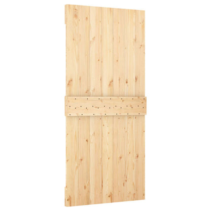 vidaXL Sliding Door 95 x 210 cm Solid Pine Wood (Untreated)