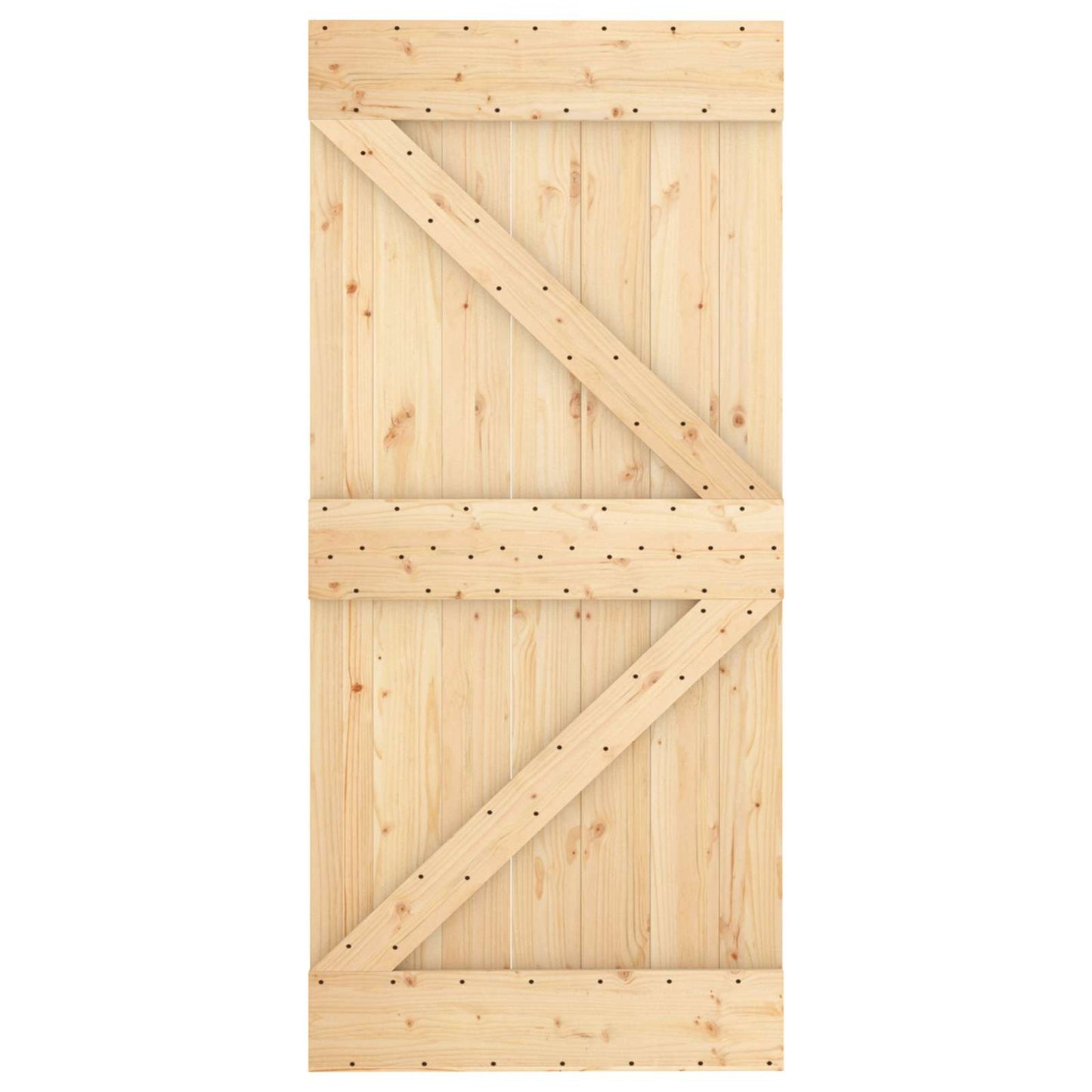 vidaXL Sliding Door 95 x 210 cm Solid Pine Wood (Untreated)