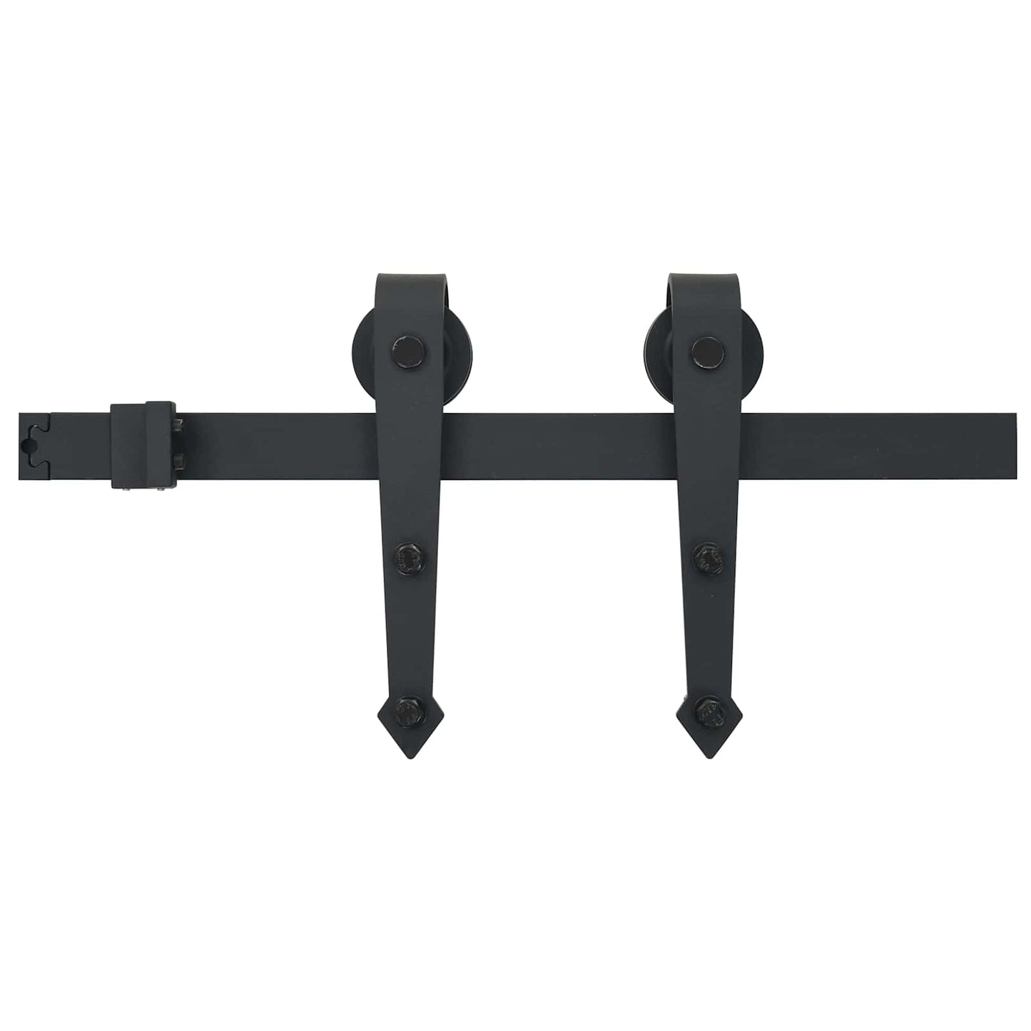 vidaXL Sliding Door Natural and Black 95 x 210 cm Solid Pine Wood
