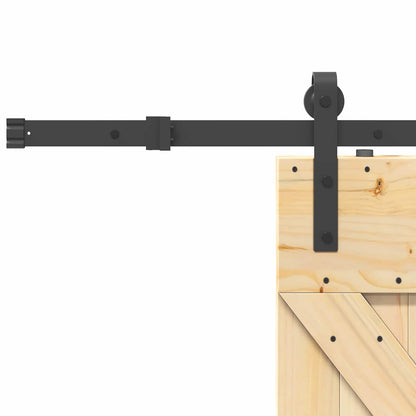 vidaXL Sliding Door NARVIK Natural and Black 70 x 210 cm (213.5 cm)