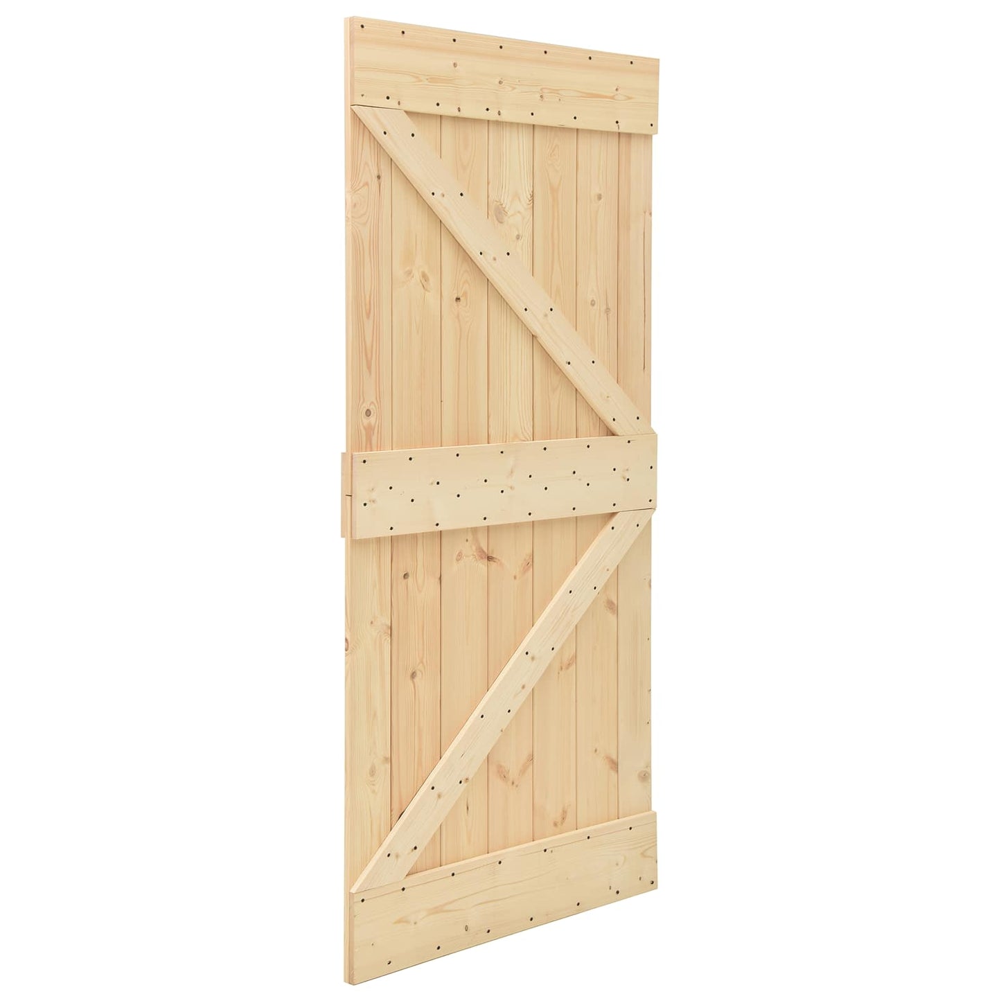 vidaXL Sliding Door NARVIK Natural and Black 100 x 210 cm (213.5 cm)