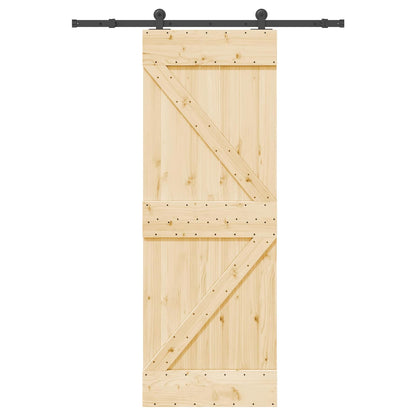 vidaXL Sliding Door NARVIK 70 x 210 cm (152.5 cm) Natural and Black