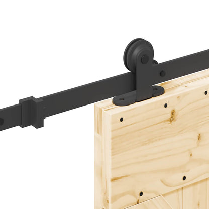 vidaXL Sliding Door NARVIK 85 x 210 cm (152.5 cm) Natural and Black