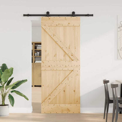 vidaXL Sliding Door NARVIK 85 x 210 cm (152.5 cm) Natural and Black