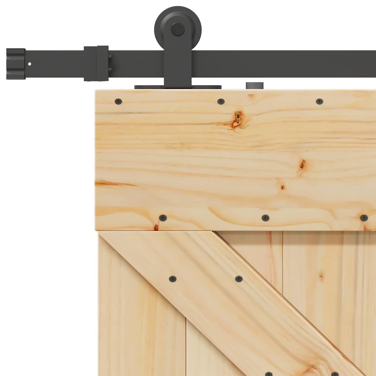 vidaXL Sliding Door NARVIK Natural and Black