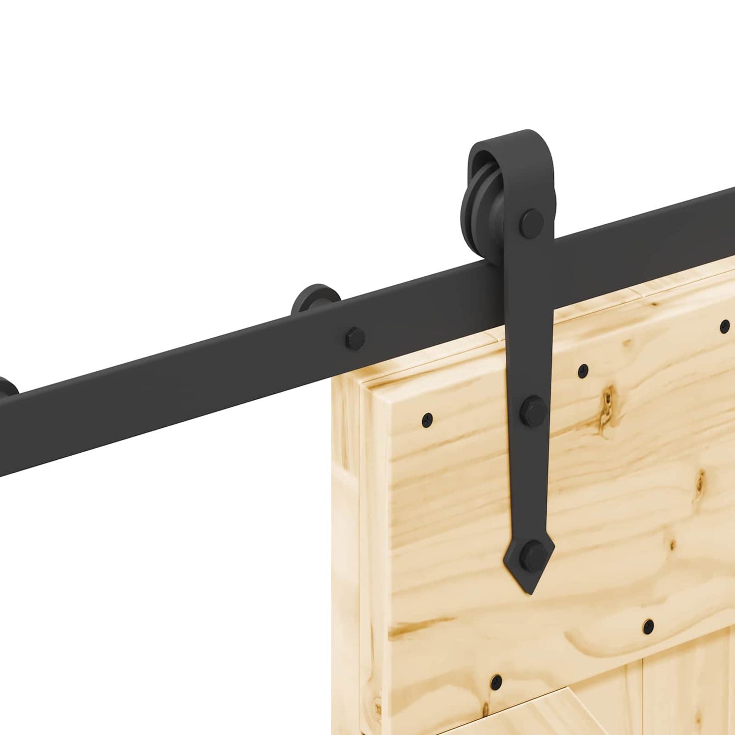 vidaXL Sliding Door NARVIK Natural and Black 70 x 210 cm (152.5 cm)