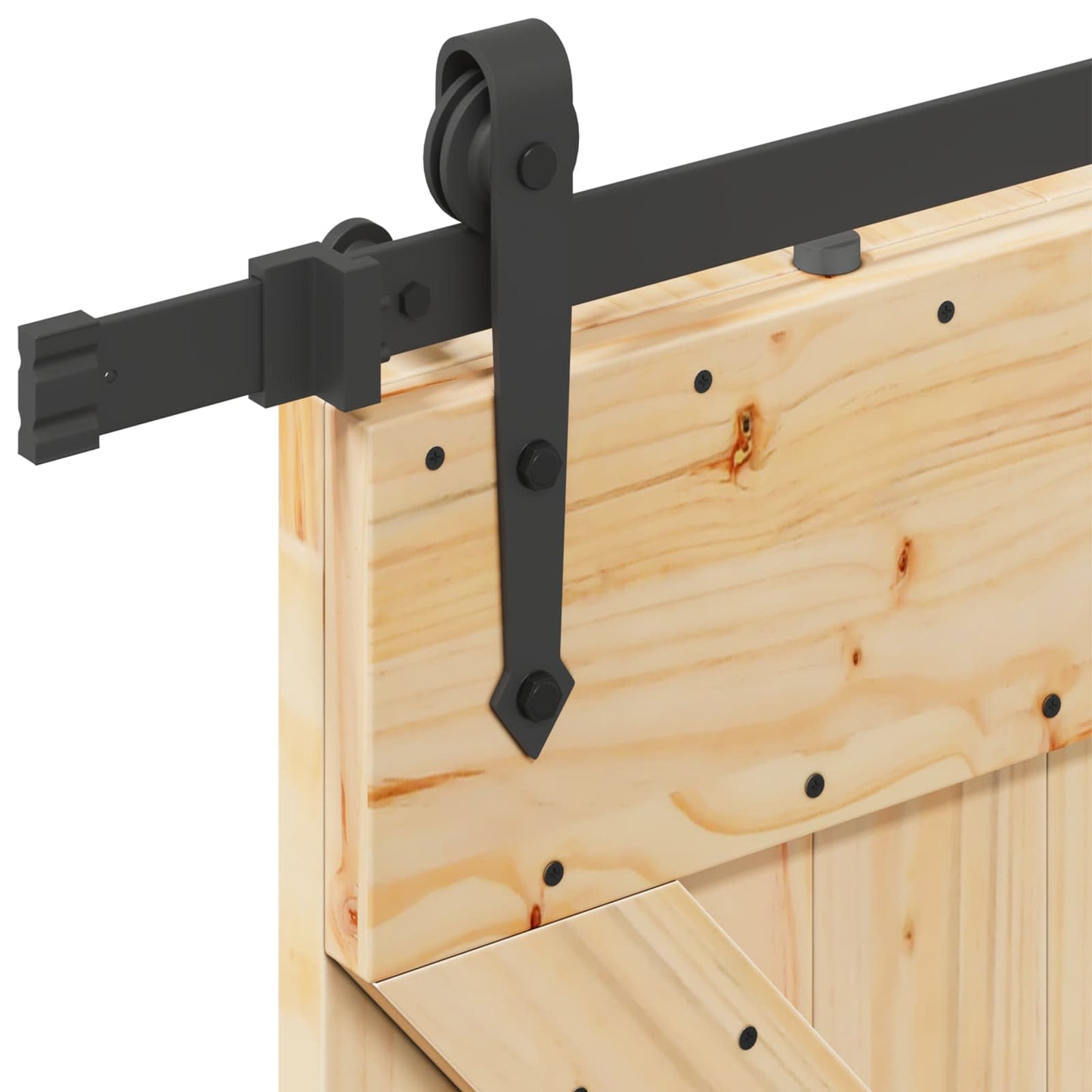 vidaXL Sliding Door NARVIK Natural and Black 80 x 210 cm (152.5 cm)