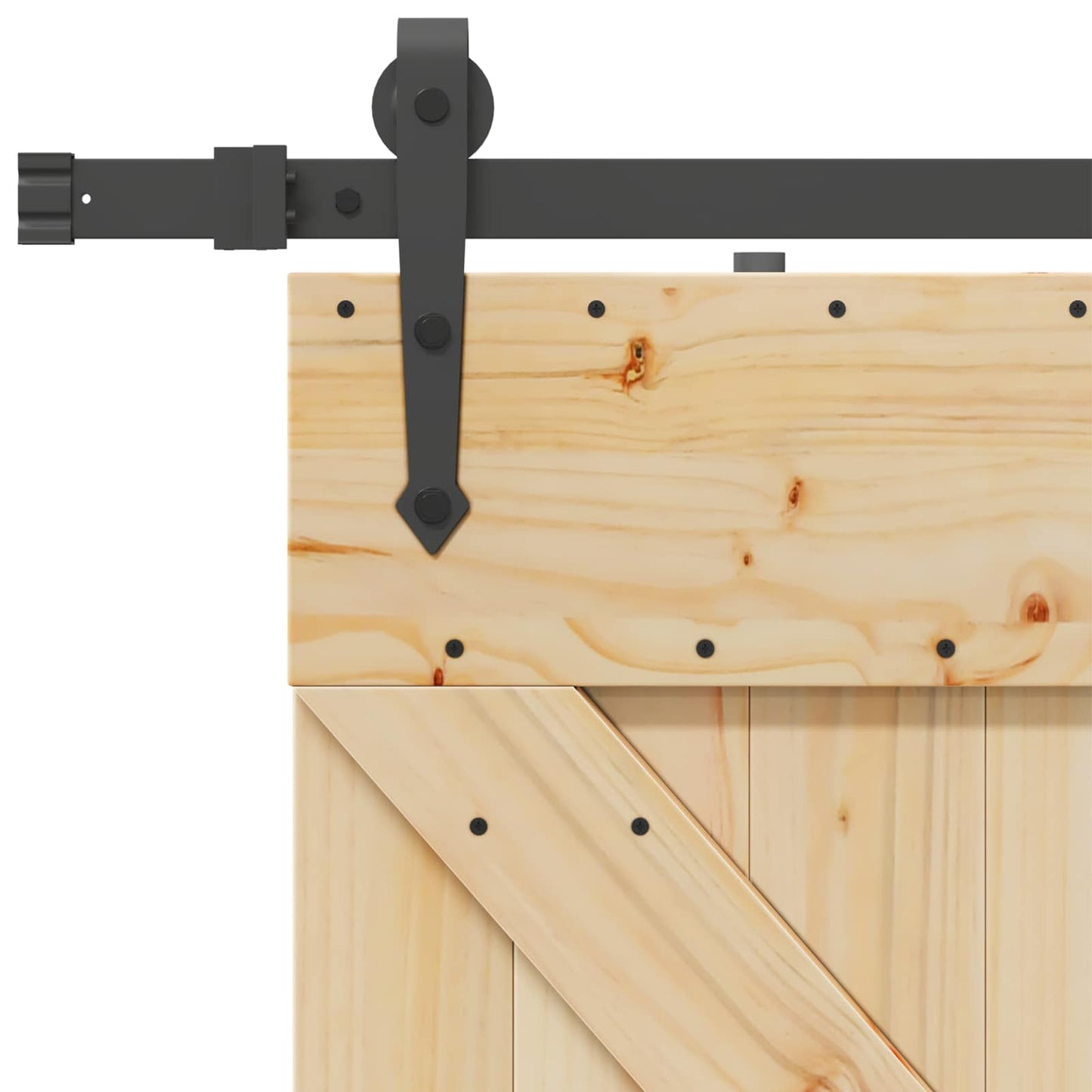 vidaXL Sliding Door NARVIK Natural and Black 80 x 210 cm (152.5 cm)