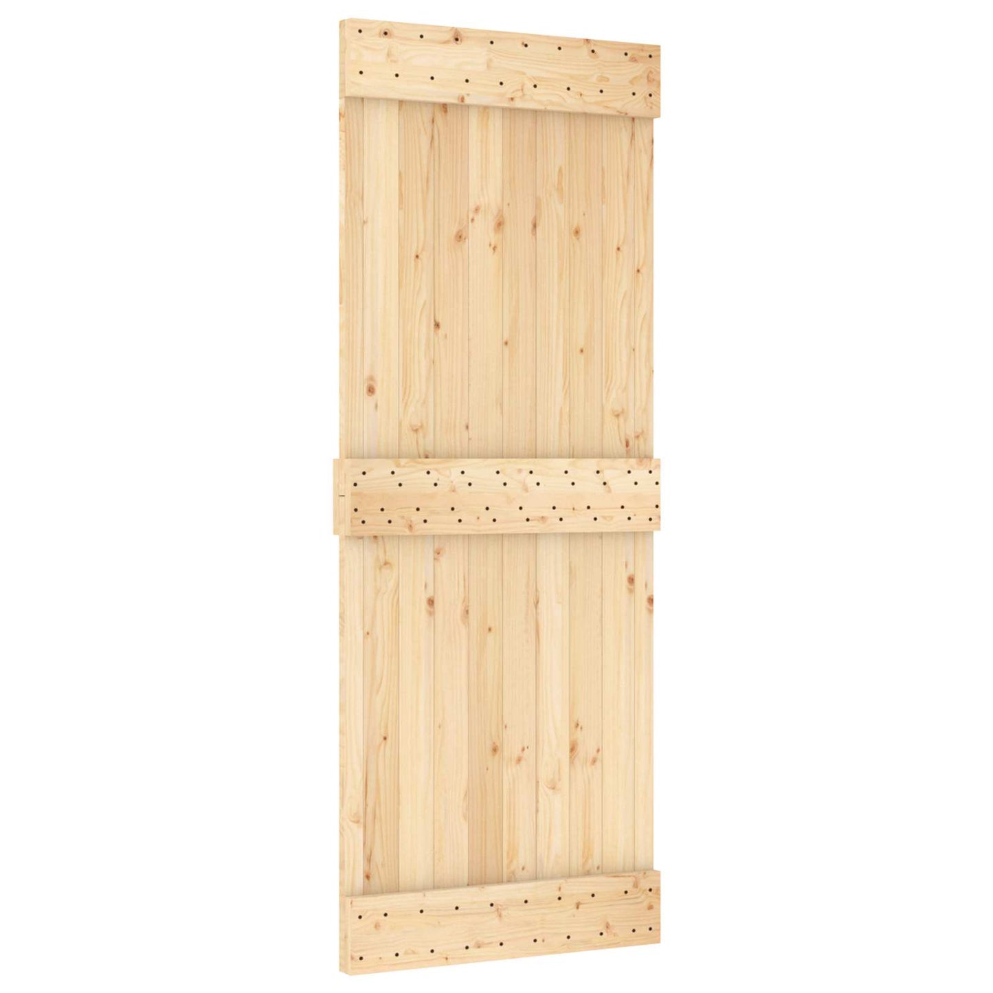 vidaXL Sliding Door NARVIK Natural and Black 80 x 210 cm (152.5 cm)