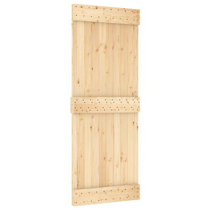 vidaXL Sliding Door NARVIK Natural and Black 80 x 210 cm (152.5 cm)