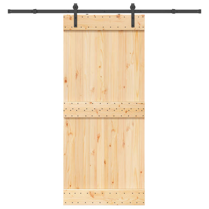 vidaXL Sliding Door NARVIK Natural and Black