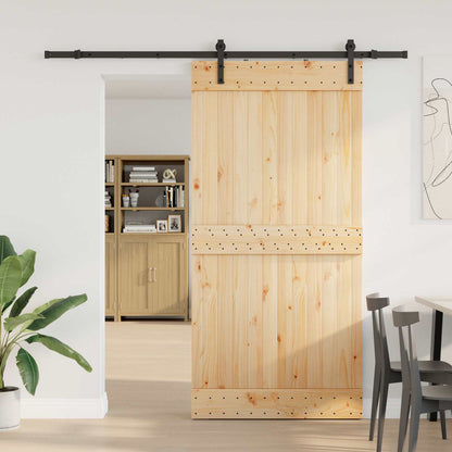 vidaXL Sliding Door NARVIK Natural and Black