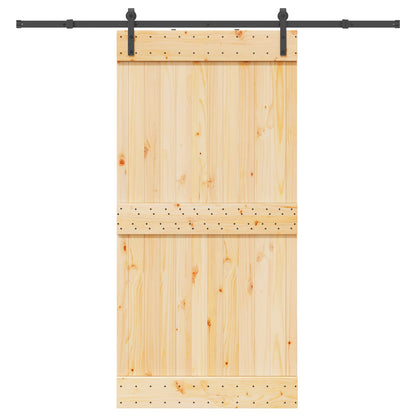 vidaXL Sliding Door NARVIK Natural and Black