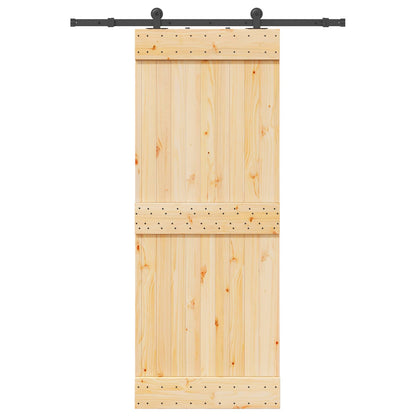 vidaXL Sliding Door NARVIK Natural and Black 80 x 210 cm (152.5 cm)