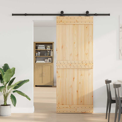 vidaXL Sliding Door NARVIK 80 x 210 cm (213.5 cm) Natural and Black