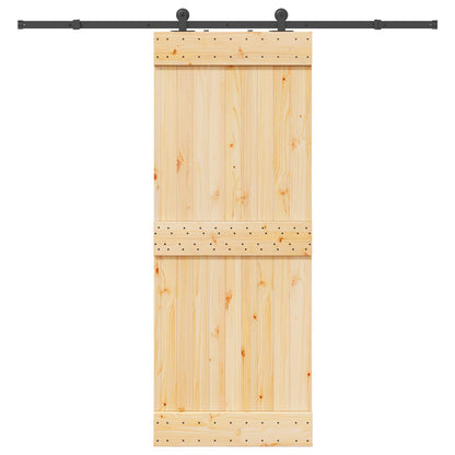 vidaXL Sliding Door NARVIK 80 x 210 cm (213.5 cm) Natural and Black