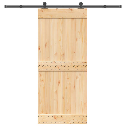 vidaXL Sliding Door NARVIK Natural and Black