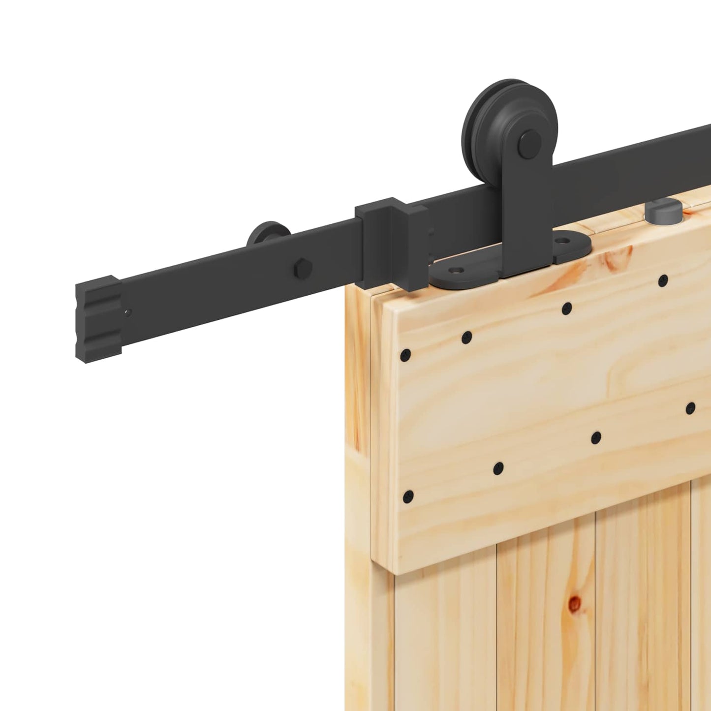 vidaXL Sliding Door NARVIK Natural and Black