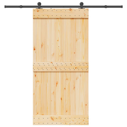 vidaXL Sliding Door NARVIK Natural and Black