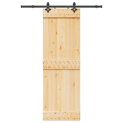 vidaXL Sliding Door NARVIK Natural and Black 70 x 210 cm (152.5 cm)