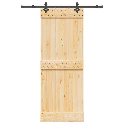 vidaXL Sliding Door NARVIK Natural and Black 80 x 210 cm (152.5 cm)