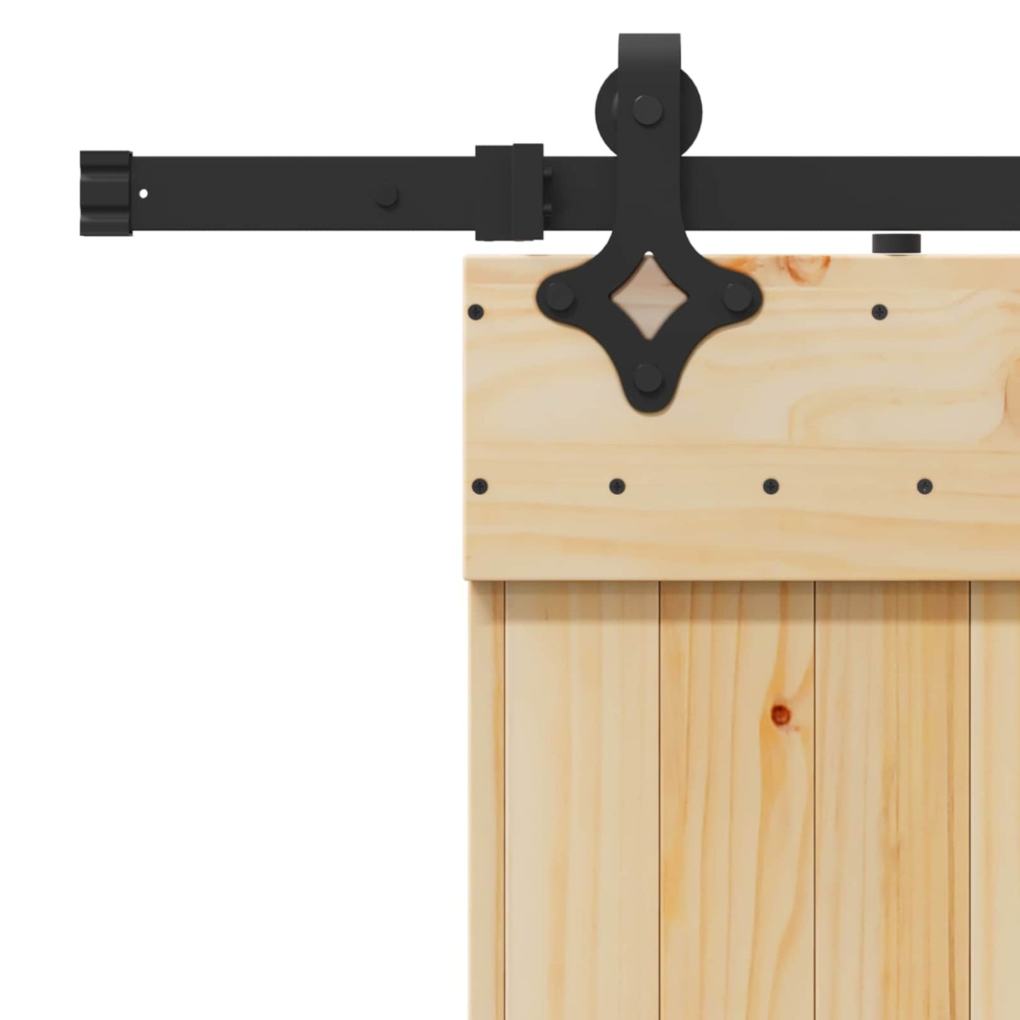 vidaXL Sliding Door NARVIK Natural and Black 80 x 210 cm (213.5 cm)