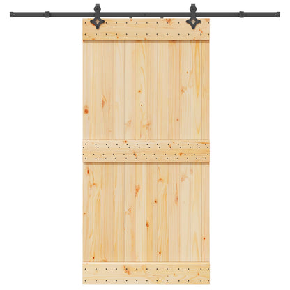 vidaXL Sliding Door NARVIK Natural and Black
