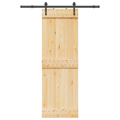 vidaXL Sliding Door NARVIK Natural and Black 70 x 210 cm (152.5 cm)