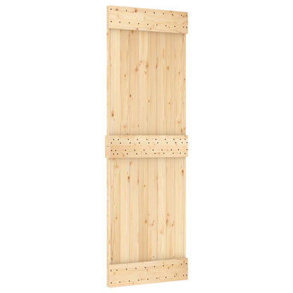 vidaXL Sliding Door NARVIK Natural and Black 70 x 210 cm (213.5 cm)