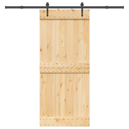vidaXL Sliding Door NARVIK Natural and Black