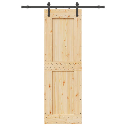 vidaXL Sliding Door NARVIK Natural and Black 70 x 210 cm (152.5 cm)