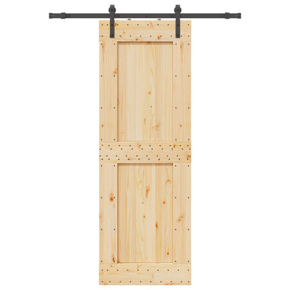vidaXL Sliding Door NARVIK Natural and Black 80 x 210 cm (152.5 cm)